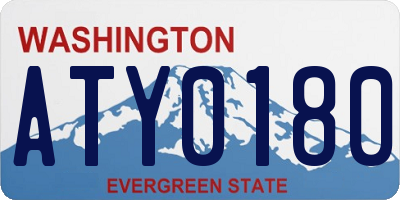 WA license plate ATY0180