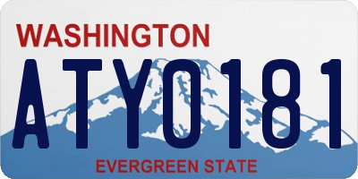 WA license plate ATY0181