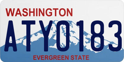 WA license plate ATY0183