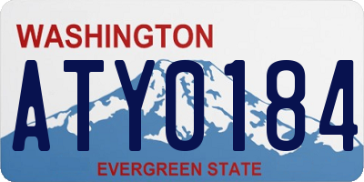 WA license plate ATY0184