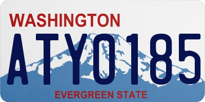 WA license plate ATY0185