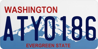 WA license plate ATY0186
