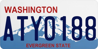 WA license plate ATY0188