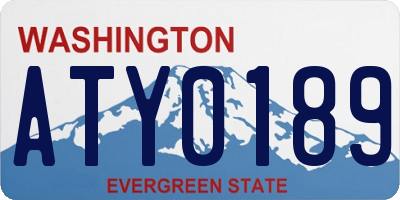 WA license plate ATY0189