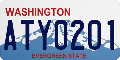 WA license plate ATY0201