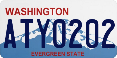 WA license plate ATY0202