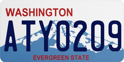 WA license plate ATY0209