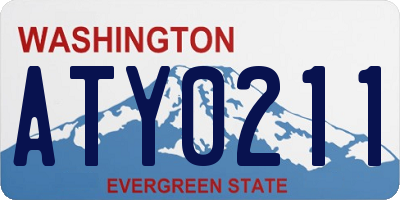 WA license plate ATY0211