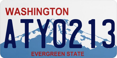 WA license plate ATY0213