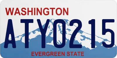 WA license plate ATY0215