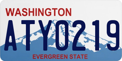 WA license plate ATY0219