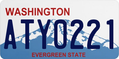 WA license plate ATY0221