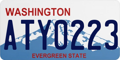 WA license plate ATY0223
