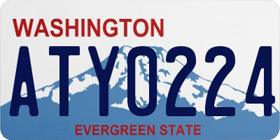 WA license plate ATY0224