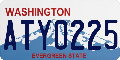 WA license plate ATY0225