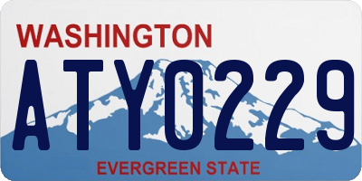 WA license plate ATY0229