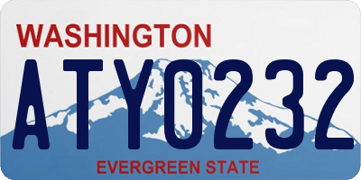 WA license plate ATY0232