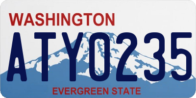 WA license plate ATY0235