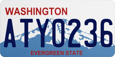 WA license plate ATY0236
