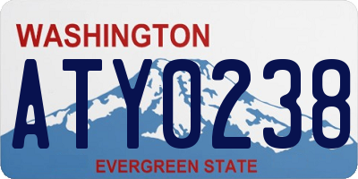 WA license plate ATY0238