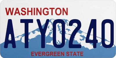 WA license plate ATY0240