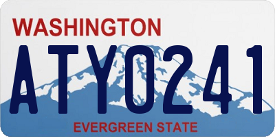 WA license plate ATY0241