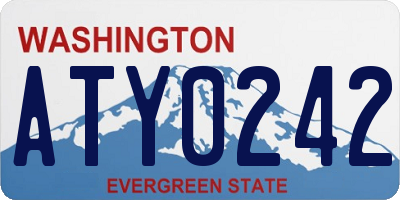 WA license plate ATY0242