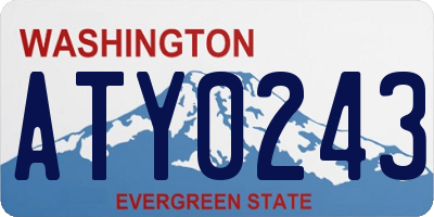 WA license plate ATY0243