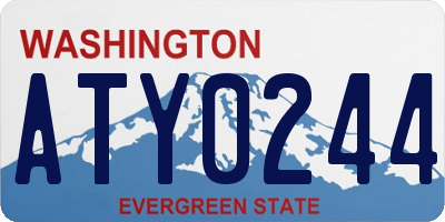 WA license plate ATY0244