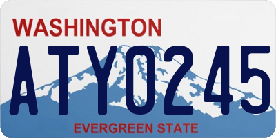 WA license plate ATY0245