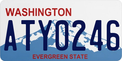 WA license plate ATY0246