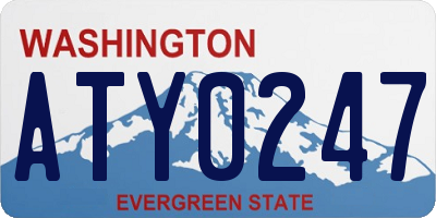 WA license plate ATY0247