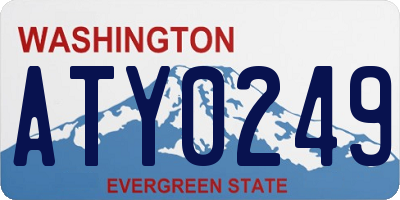 WA license plate ATY0249