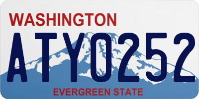 WA license plate ATY0252