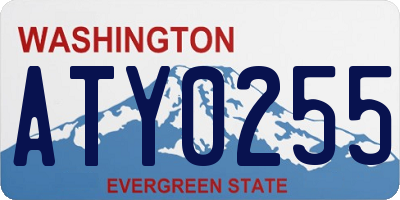 WA license plate ATY0255