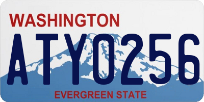 WA license plate ATY0256