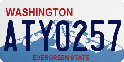 WA license plate ATY0257