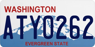 WA license plate ATY0262