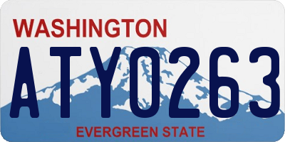 WA license plate ATY0263