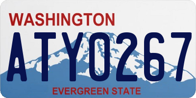 WA license plate ATY0267