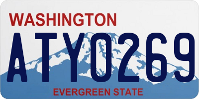 WA license plate ATY0269