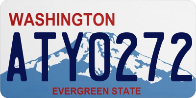 WA license plate ATY0272