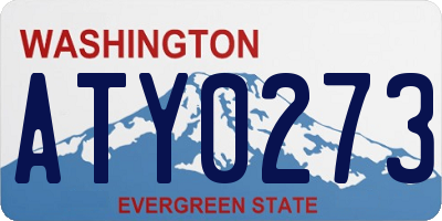 WA license plate ATY0273