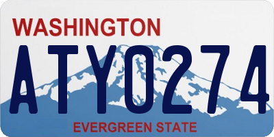 WA license plate ATY0274
