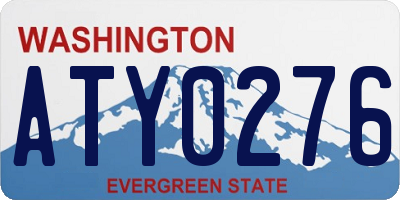 WA license plate ATY0276