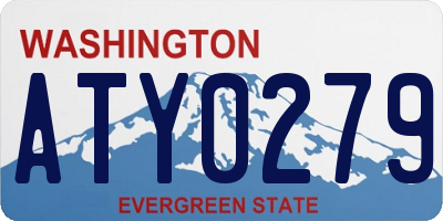 WA license plate ATY0279