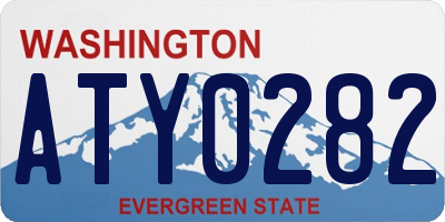 WA license plate ATY0282
