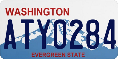 WA license plate ATY0284