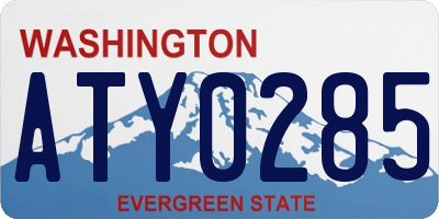 WA license plate ATY0285