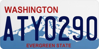 WA license plate ATY0290
